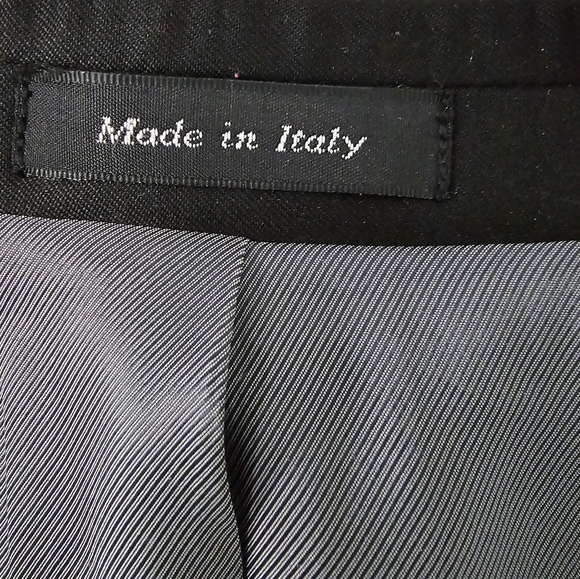 Tiglio Luxe Blazer Sports Coat Men 44R Black Silk Wool Italian 2button - Picture 7 of 12
